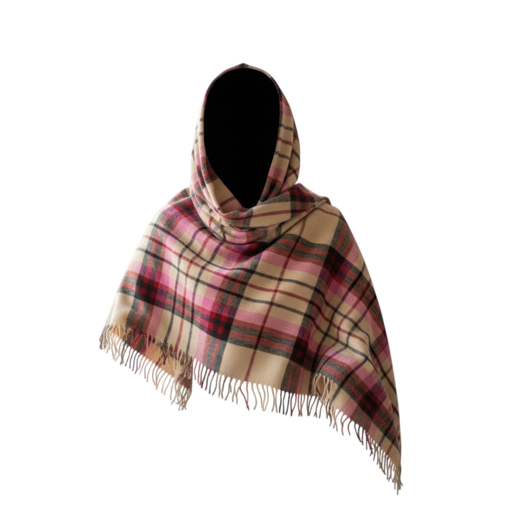 Pastel Plaid Tartan Wool Scarf